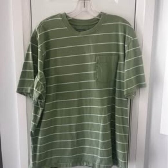 Cherokee Other - Green White Striped Cherokee T shirt with Pocklet Size XL Vintage Comfy Classic